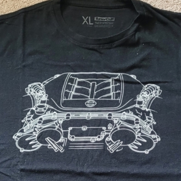 TUNERCULT NISSAN GT-R Engine graphic tee black size XL R35 VR38DETT - Picture 2 of 2